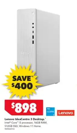 Harvey Norman Lenovo IdeaCentre 3 Desktop offer