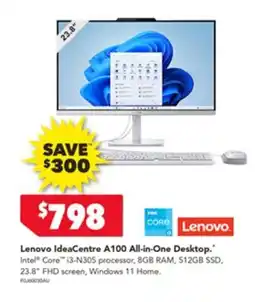 Harvey Norman Lenovo IdeaCentre A100 All-in-One Desktop offer