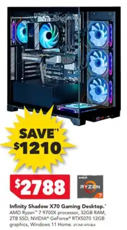 Harvey Norman Infinity Shadow X70 Gaming Desktop offer