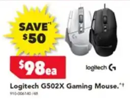 Harvey Norman Logitech g502x gaming mouse offer