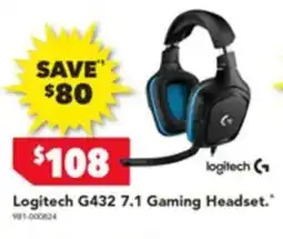 Harvey Norman Logitech g432 7.1 gaming headset offer