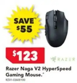 Harvey Norman Razer Naga V2 HyperSpeed Gaming Mouse offer
