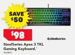 Harvey Norman Steelseries apex 3 tkl gaming keyboard offer