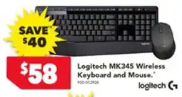 Harvey Norman Logitech mk345 wireless keyboard and mouse offer