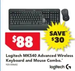 Harvey Norman Logitech mk540 advanced wireless keyboard and mouse combo offer
