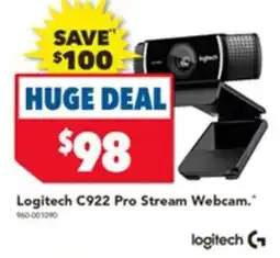 Harvey Norman Logitech C922 Pro Stream Webcam offer