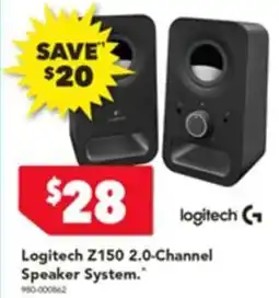 Harvey Norman Logitech Z150 2.0-Channel Speaker System offer