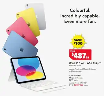 Harvey Norman iPad 11" with A16 Chip offer