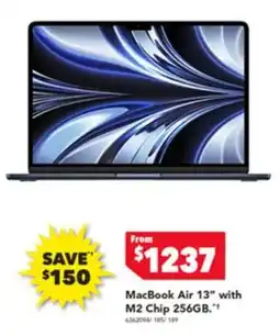 Harvey Norman Macbook air 13" with m2 chip 256gb. offer