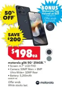 Harvey Norman Motorola g56 5g 256gb offer