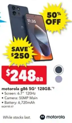 Harvey Norman Motorola g86 5g 128gb offer