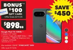 Harvey Norman Google pixel 10 128gb offer