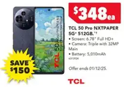 Harvey Norman Tcl 50 pro nxtpaper 5g 512gb offer