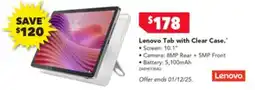 Harvey Norman Lenovo Tab with Clear Case offer