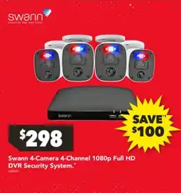 Harvey Norman Swann 4-camera 4-channel 1080p full hd dvr security system offer