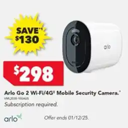 Harvey Norman Arlo go 2 wi-fi/4g mobile security camera offer