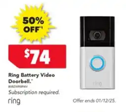 Harvey Norman Ring Battery Video Doorbell offer