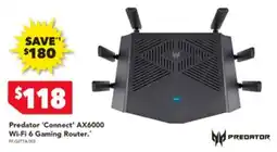 Harvey Norman Predator 'connect' ax6000 wi-fi 6 gaming router offer
