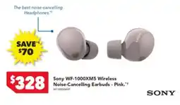 Harvey Norman Sony wf-1000xm5 wireless noise cancelling earbuds - pink offer