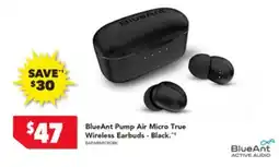 Harvey Norman BlueAnt Pump Air Micro True Wireless Earbuds - Black offer