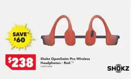 Harvey Norman Shokz OpenSwim Pro Wireless Headphones - Red offer