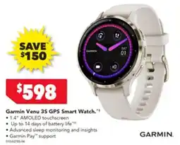 Harvey Norman Garmin venu 3s gps smart watch offer