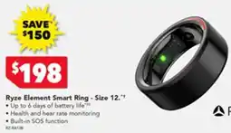 Harvey Norman Ryze Element Smart Ring - Size 12 offer