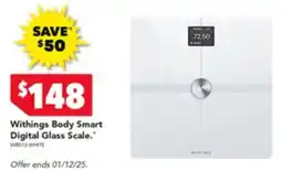 Harvey Norman Withings Body Smart Digital Glass Scale offer