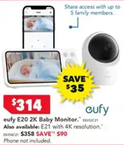 Harvey Norman Eufy e20 2k baby monitor offer