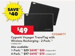 Harvey Norman Cygnett Voyager TravelTag with Wireless Recharging - 2-Pack offer