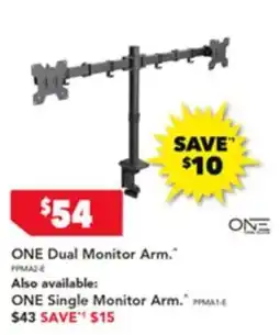 Harvey Norman One dual monitor arm offer