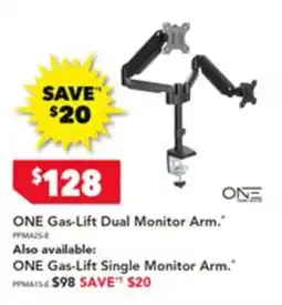 Harvey Norman ONE Gas-Lift Dual Monitor Arm offer