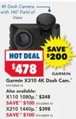 Harvey Norman Garmin x310 4k dash cam offer