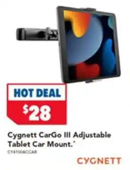 Harvey Norman Cygnett CarGo III Adjustable Tablet Car Mount offer