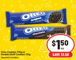 IGA Oreo Cookies or Double Stuff Cookies Selected Varieties offer