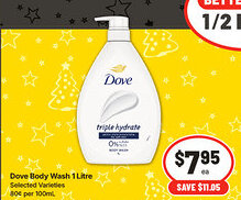 IGA Dove Body Wash Selected Varieties offer