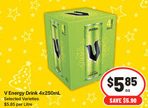 IGA V Energy Drink Selected Varieties offer