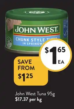 Foodworks John West Tuna offer