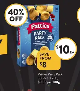 Foodworks Patties Party Pack offer