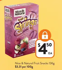 Foodworks Nice & Natural Fruit Snacks offer