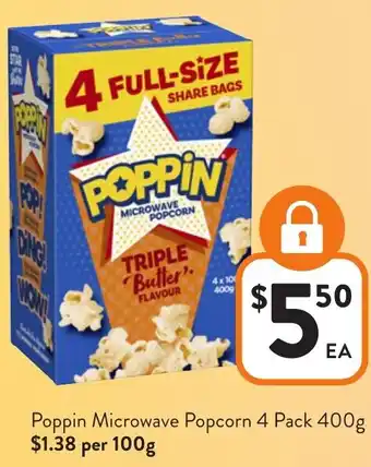 Foodworks Poppin Microwave Popcorn offer