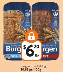 Foodworks Burgen Bread offer