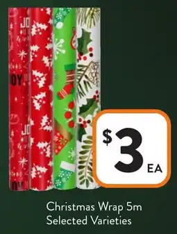 Foodworks Christmas Wrap 5m Selected Varieties offer