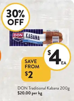 Foodworks Don traditional kabana offer