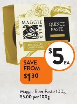 Foodworks Maggie Beer Paste offer