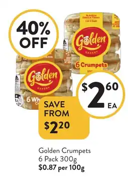 Foodworks Golden Crumpets offer