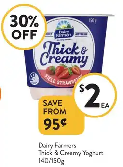 Foodworks Dairy Farmers Thick & Creamy Yoghurt offer