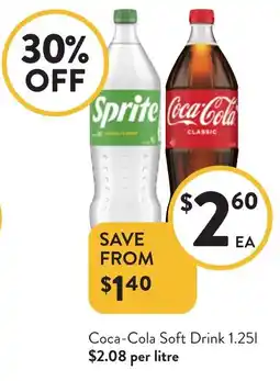 Foodworks Coca-Cola Soft Drink offer