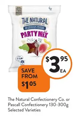 Foodworks The Natural Confectionery Co. or Pascall Confectionery Selected Varieties offer