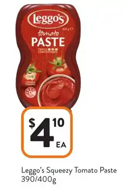 Foodworks Leggo's Squeezy Tomato Paste offer